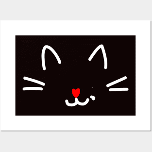 Cat Face Posters and Art